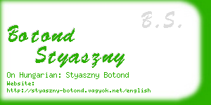 botond styaszny business card